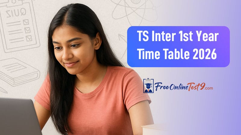 TS Inter 1st Year Time Table 2026