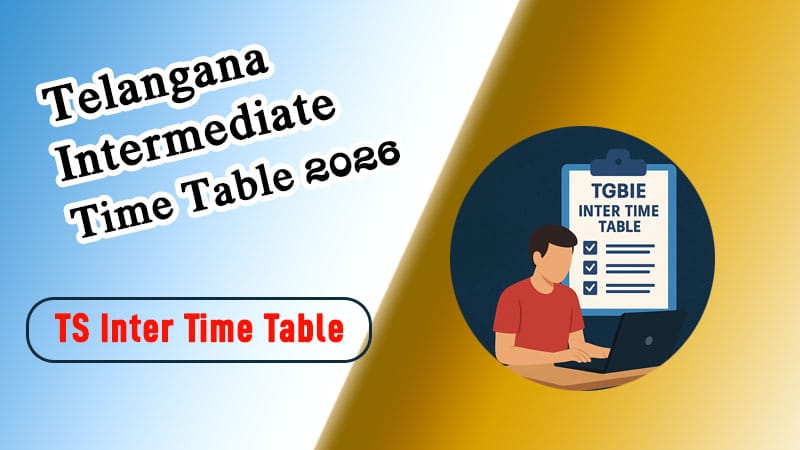 TG Inter Time Table 2026: Download Telangana I Yr & II Yr Exam Dates