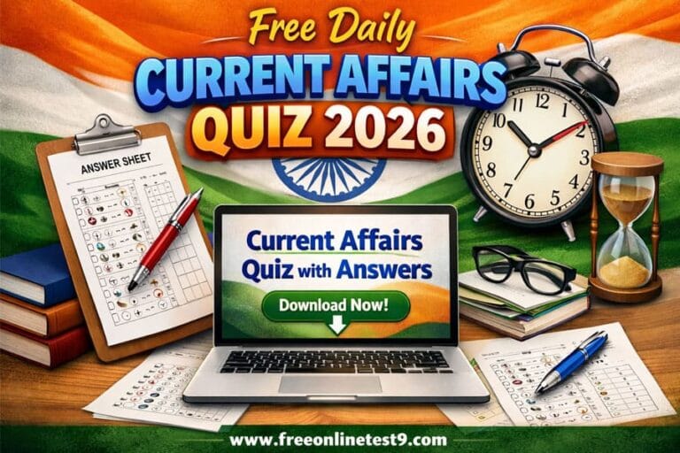 Free Daily Current Affairs Quiz 2026 – Current Affairs Quiz with Answers