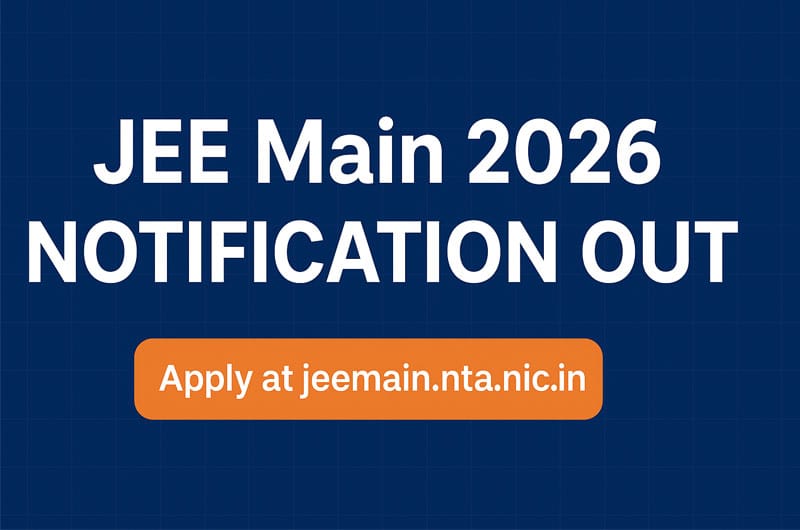 JEE Main 2026 Notification Out