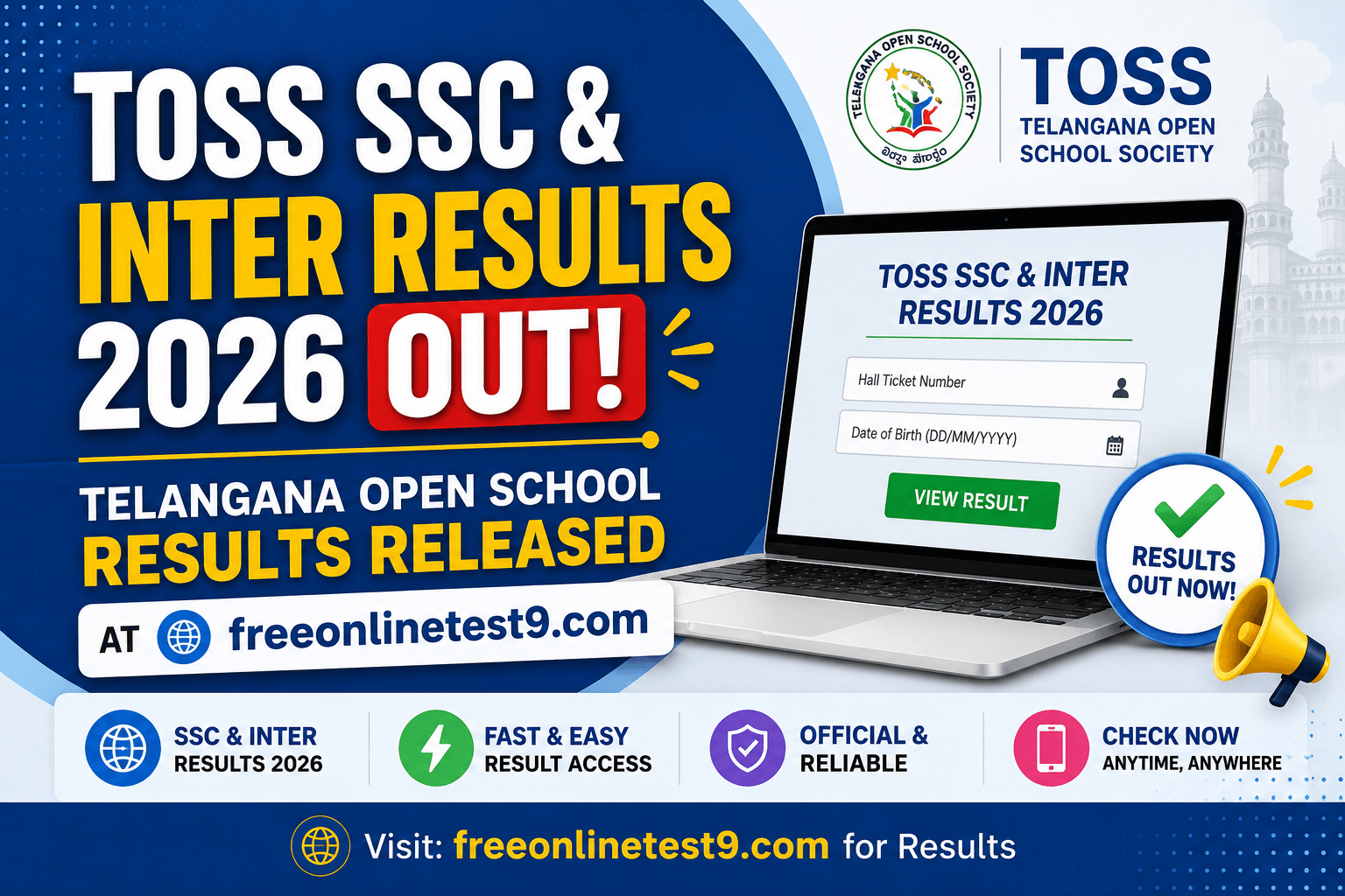 TOSS SSC & Inter Results 2026 Out