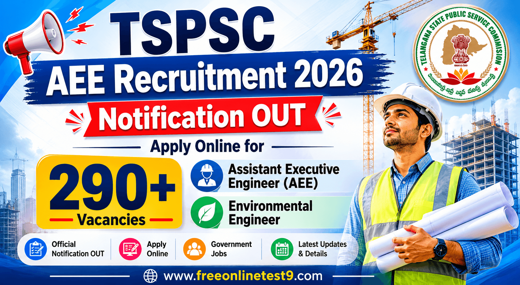 TSPSC AEE Recruitment 2026 Notification OUT